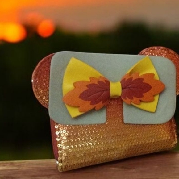 Loungefly Handbags - Loungefly Minnie Mouse Fall Sequin Wallet